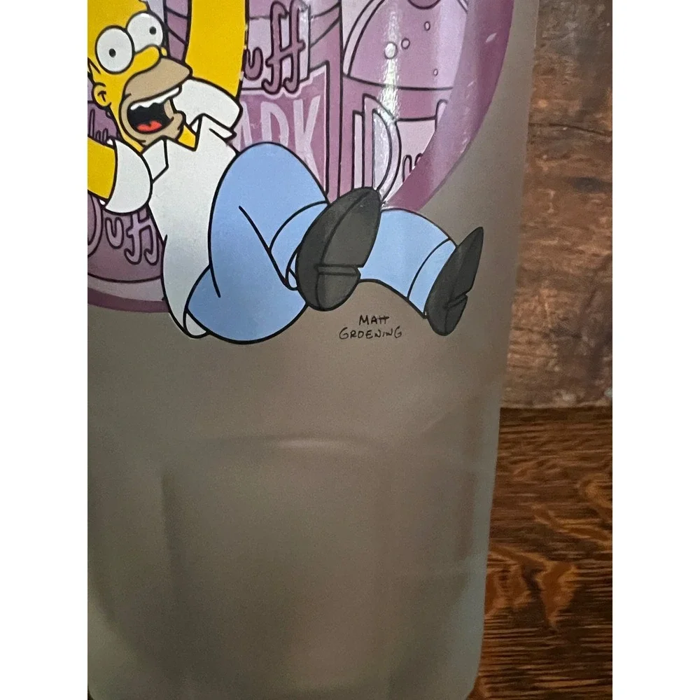 Vintage 2001 The Simpsons Homer Duff Beer Frosted Glass Stein Mug Matt Groening